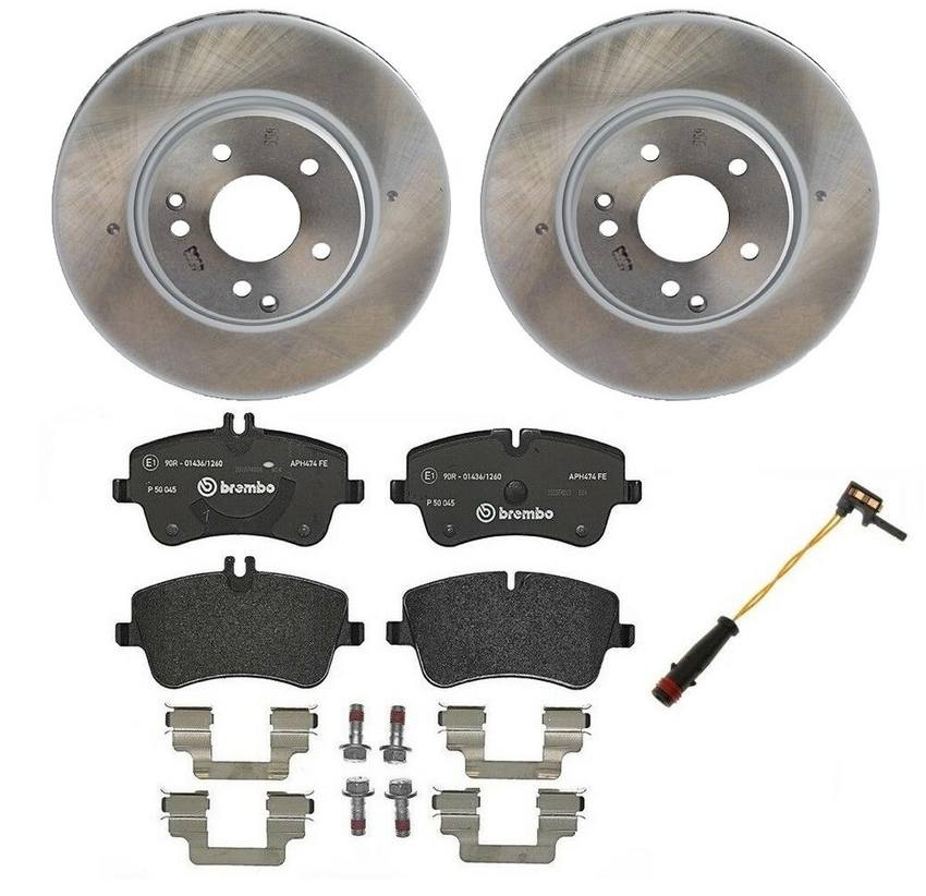 Mercedes Brakes Kit - Brembo Pads and Rotors Front (300mm) (Low-Met) 203421051264 - Brembo 1541534KIT